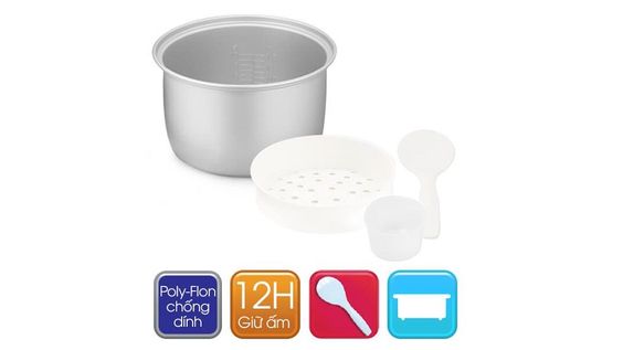 Nồi cơm điện Sharp 1.8 lít KS-18TJV giữ ấm hiệu quả